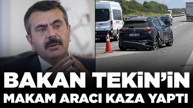 Bakan Tekin'in makam aracı kaza yaptı