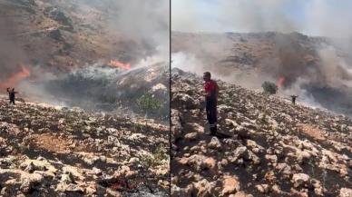 Mardin'de örtü yangını: Ekiplerin müdahalesi sürüyor