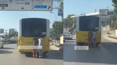 Pendik'te paten kayan çocuklar korkuttu! Hem canlarını hem de trafiği tehlikeye attılar