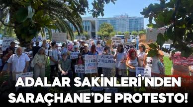 Adalar sakinlerinden Saraçhane'de minibüs protestosu