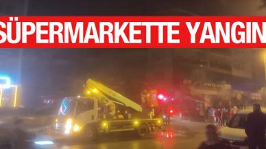 Büyükçekmece Mimaroba'daki süpermarkette yangın!