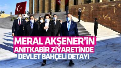 İYİ Parti Genel Başkanı Meral Akşener'in servis edilen fotoğrafında Devlet Bahçeli detayı