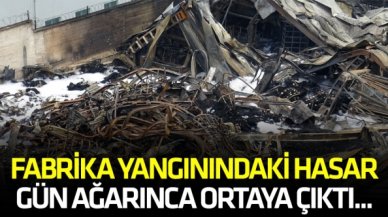 Avcılar'daki fabrika yangını; gün ağardı hasar ortaya çıktı