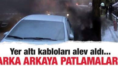 Avcılar'da arka arkaya patlamalar! Yer altı kabloları alev alınca...