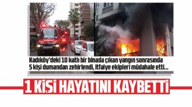 Kadıköy'de yangın: 1 ölü