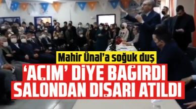 Mahir Ünal'a "açım" diyen vatandaş salondan çıkarıldı