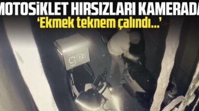 Beylikdüzü'nde motosiklet hırsızları güvenlik kamerasında