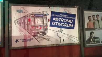 Belediyelerden afişli tepki: Metroma engel olma