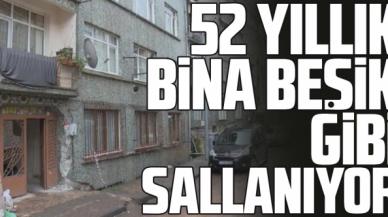 Güngören'de 52 yıllık binada çökme tehlikesi; beşik gibi sallanıyor