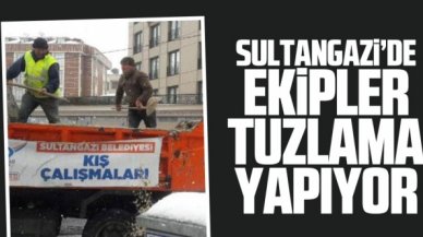 Sultangazi’de ekipler tuzlama çalışması gerçekleştirdi