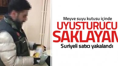 Fatih'te meyve suyu kutusunda uyuşturucu saklayan satıcı yakalandı