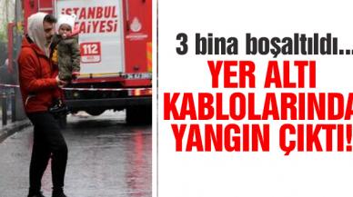 Şişli'de yer altı kabloları yandı, rögar patladı! 3 bina boşaltıldı