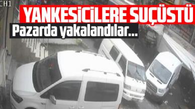 Arnavutköy'de pazardaki yankesicilere suçüstü