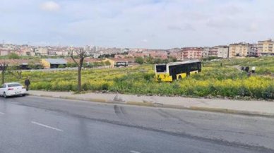 Sultangazi'de İETT otobüsü araziye uçtu; ekinleri zarar gören kadının tepkisi