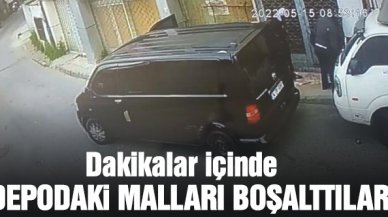 Dakikalar içinde depoyu boşalttılar!