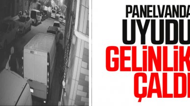 Sultangazi'de uyuduğu panelvandaki gelinliği çaldı