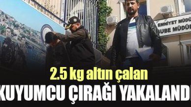 2 buçuk kilogram altın çalan kuyumcu çırağı yakalandı