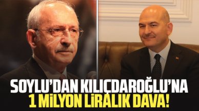 Bakan Süleyman Soylu'dan CHP Genel Başkanı Kemal Kılıçdaroğlu'na 1 milyon liralık dava