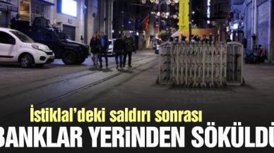 İstiklal Caddesi'ndeki banklar söküldü