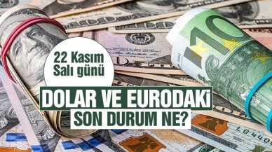 22 Kasım 2022 Salı dolar ve euro ne kadar? Alış ve satış fiyatları