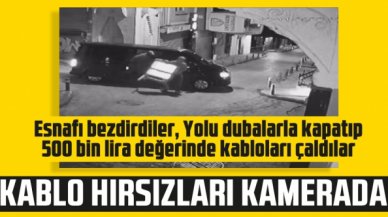 Beyoğlu'nda esnafı bezdiren kablo hırsızları kamerada