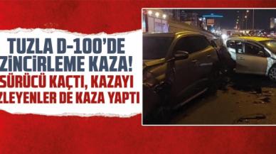 Tuzla'da zincirleme kazası: 3 yaralı, sürücü kaçtı