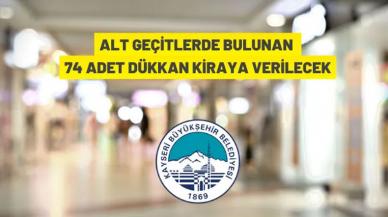 Kayseri Büyükşehir Belediyesi alt geçitlerdeki dükkanları kiraya verecek