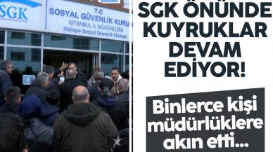 EYT'lilerin SGK önlerinde oluşturduğu kuyruklar devam ediyor