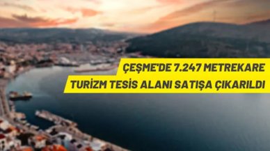 İzmir Çeşme'de 7.247 m² turizm imarlı arsa mahkemeden satılık