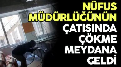 Sultangazi Nüfus Müdürlüğü'nün tavanı çöktü