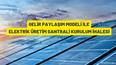 Güneş enerjisinden elektrik üretim santrali kurulum ve işletme ihalesi yapılacak