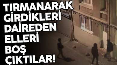 Beyoğlu'nda ikinci kattaki daireye tırmanarak giren hırsızlar eli boş çıktı!