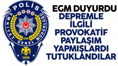 Depremle ilgili provokatif paylaşımda bulunan 20 kişiye tutuklama