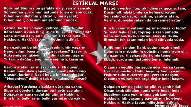 Mehmet Akif Ersoy'un yazdığı İstiklal Marşı 10 kıtası ve sözleri