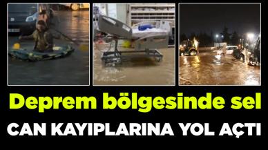 Deprem bölgesinde sel can kayıplarına yol açtı