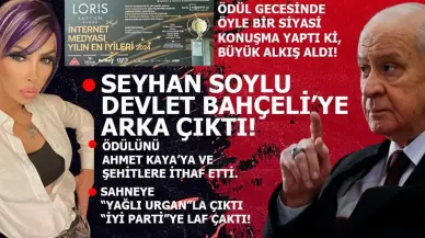 Seyhan Soylu, Bahçeli'ye arka çıktı: Ödül gecesindeki konuşmasıyla büyük alkış aldı