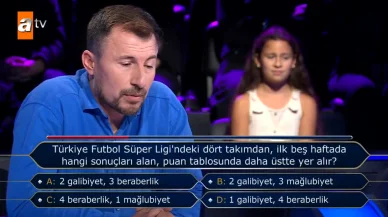 Türkiye Futbol Süper Ligi'nde İlk Beş Haftada Hangi Takım Daha Üstte Yer Alır? "Kim Milyoner Olmak İster?" Sorusu Futbolseverleri Zorladı