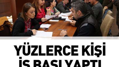 Yüzlerce kişi iş başı yaptı