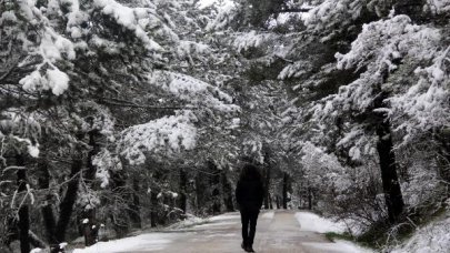 Bolu Abant'ta kar yağışı: 10 santimetreye ulaştı