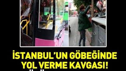 Beşiktaş'ta yol verme kavgası! Camları kaskıyla kırdı