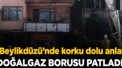 Beylikdüzü'nde doğal gaz borusu patladı