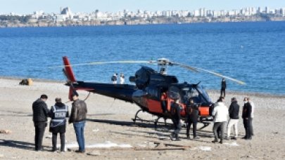 Bisiklet Turu Takibinde Helikopter Arızalandı, Sahile Acil İniş Yapıldı