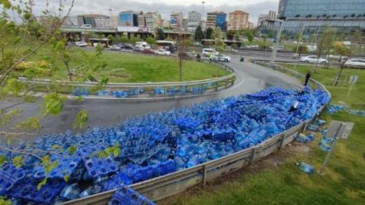 Yüzlerce damacana yola saçıldı