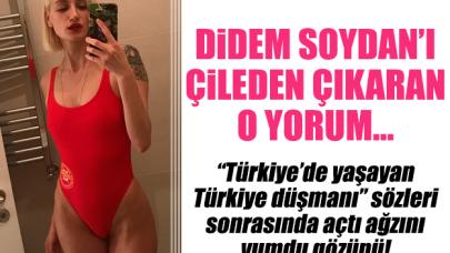 Didem Soydan 'Türkiye düşmanı' yorumu karşısında çıldırdı!