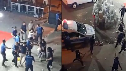 Sokak düğününde ortalık birbirine girdi! Polis ekiplerine baltalı, satırlı saldırı...