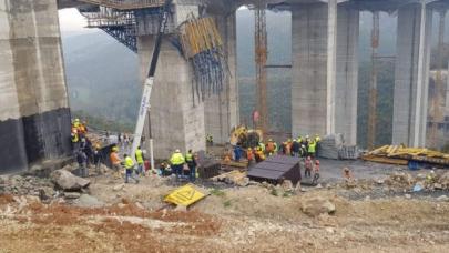 Kuzey Marmara Otoyolu 7 nolu viyadük inşaatında göçük