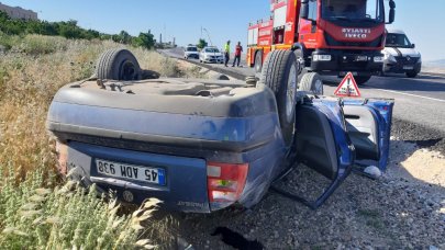 Kırıkkale'de otomobil, devrildi: 5 yaralı