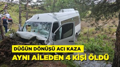 Düğün dönüşü acı kaza: 4 kişi öldü, 10 kişi yaralandı