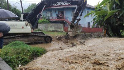 Düzce'de sağanak nedeniyle dereler taştı, evleri su bastı