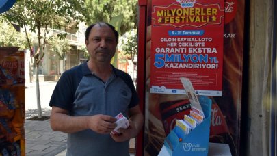 Milyoner olduğunu loto bayisinde öğrendi!